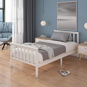 White Solid Pine Single Bed Frame for All Ages