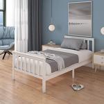 White Solid Pine Single Bed Frame for All Ages