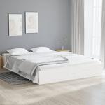 Small Double White Pinewood Bed Frame