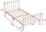 White Solid Pine Single Bed Frame for All Ages