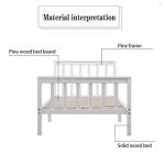 White Solid Pine Single Bed Frame for All Ages