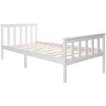 4Ft Solid Wooden Bed Frame in White Pine