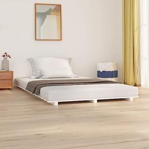 Small Double Solid Wood Bed Frame in White