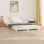 Small Double Solid Wood Bed Frame in White
