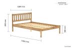 Rustic Pine Small Double Bed Frame - 4FT