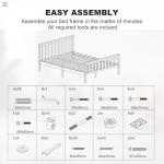 ZANOFIRA 4ft6 Solid Pine Double Bed Frame