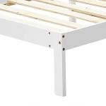 Panana Solid Pine Single Bed Frame, White/Natural