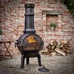 GARDEBRUK® Cast Iron Patio Chiminea with Poker