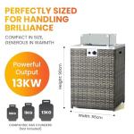 REALGLOW Stripe Outdoor Patio Heater – 13KW Output