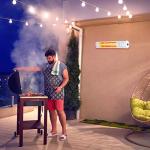 2000W Wall Mounted Electric Patio Heater with Remote