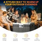 REALGLOW Stripe Outdoor Patio Heater – 13KW Output