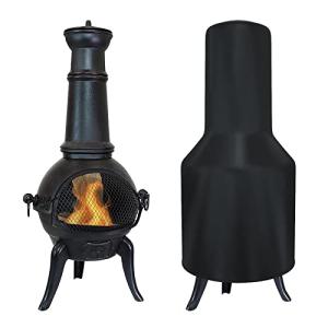 Outdoor Waterproof Black Patio Heater Cover 122x29x61cm