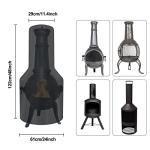 Outdoor Waterproof Black Patio Heater Cover 122x29x61cm