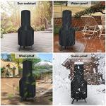 Outdoor Waterproof Black Patio Heater Cover 122x29x61cm