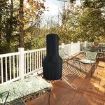 Outdoor Waterproof Black Patio Heater Cover 122x29x61cm
