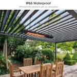 Wall Mounted Electric Patio Heater with Remote Control