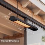 Wall Mounted Electric Patio Heater with Remote Control