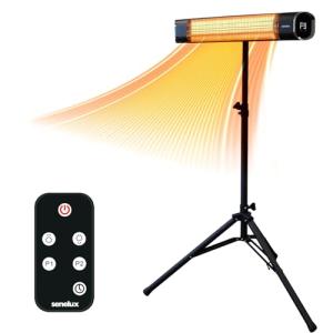 2000W Infrared Patio Heater with Tripod & Remote