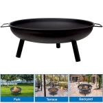 Large Round Steel Fire Pit for Garden or Camping