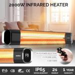 Senelux 2000W Wall Mounted Infrared Patio Heater