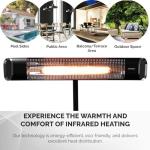 2000W Infrared Patio Heater with Tripod & Remote