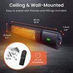 Pro Breeze Remote Control Wall-Mounted Patio Heater