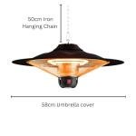 Suprills 2500W Infrared Electric Heater with Remote