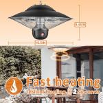 DONYER Electric Outdoor Patio Heater with Remote