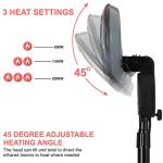 2KW Patio Heater with Adjustable Height and Heat