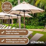 Schallen Outdoor Patio Infrared Heater Umbrella