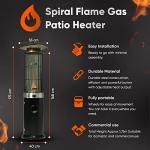 REALGLOW Black Spiral Flame Patio Heater 13.5KW