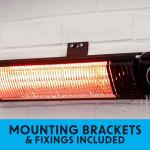 Dellonda 2000W Outdoor Patio Heater with Speakers
