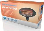 2 kW Wall Mounted Patio Heater with 3 Settings