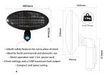2 kW Wall Mounted Patio Heater with 3 Settings