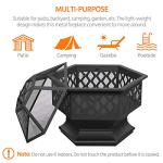 Yaheetech Large Hexagon Fire Pit for Outdoor Use