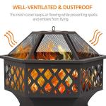 Yaheetech Large Hexagon Fire Pit for Outdoor Use