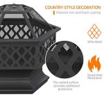 Yaheetech Large Hexagon Fire Pit for Outdoor Use