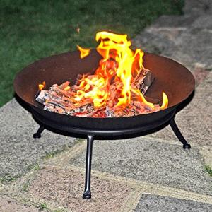 Black Melbourne Iron Cast Metal Fire Pit Bowl