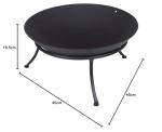 Black Melbourne Iron Cast Metal Fire Pit Bowl