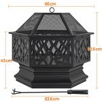 Yaheetech 66cm Hex-Shaped Outdoor Fire Pit