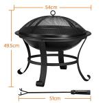 Yaheetech Round Outdoor Fire Pit for Patio