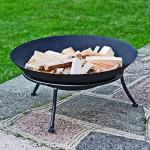Black Melbourne Iron Cast Metal Fire Pit Bowl