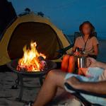 Yaheetech Round Outdoor Fire Pit for Patio