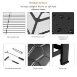 32-Inch Square Outdoor Fire Pit with Grill