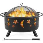 Yaheetech Large Black Wood Burning Fire Pit