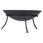 Black Melbourne Iron Cast Metal Fire Pit Bowl