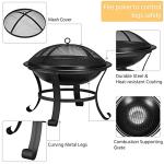Yaheetech Round Outdoor Fire Pit for Patio