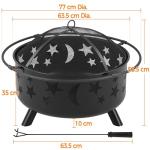 Yaheetech Large Black Wood Burning Fire Pit