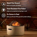 VonHaus 2-in-1 Outdoor Fire Pit & BBQ Grill