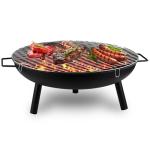 Matt Black Outdoor Fire Pit for Garden or Camping